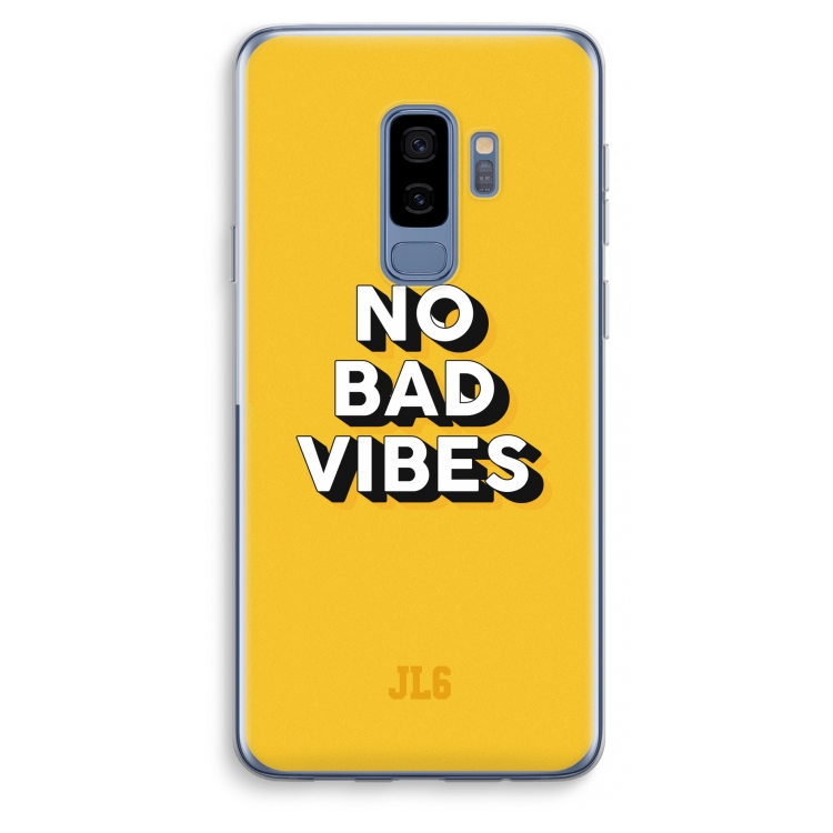 No Bad Vibes: Samsung Galaxy S9 Plus Transparant Hoesje