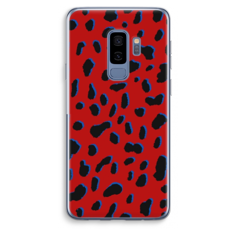 Red Leopard: Samsung Galaxy S9 Plus Transparant Hoesje