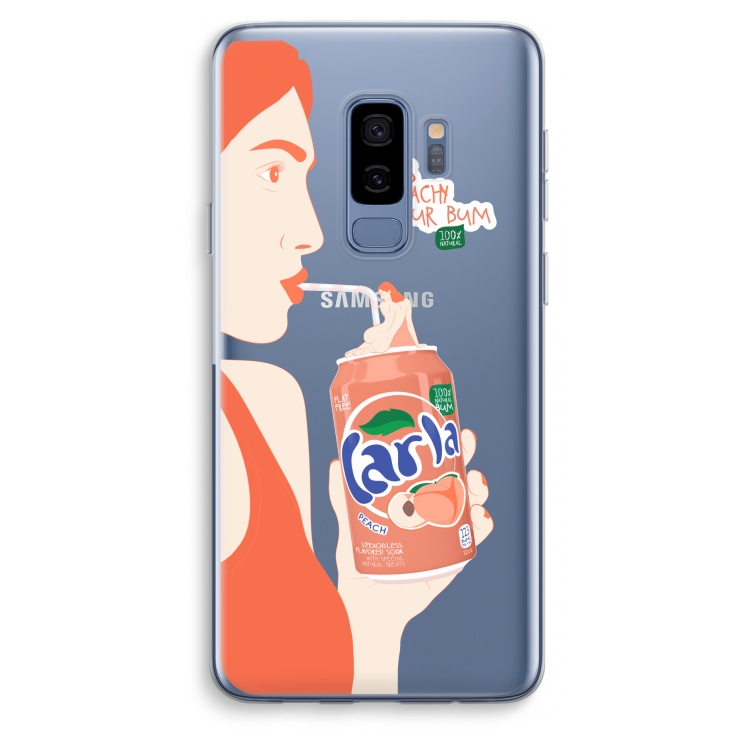 Peach please!: Samsung Galaxy S9 Plus Transparant Hoesje