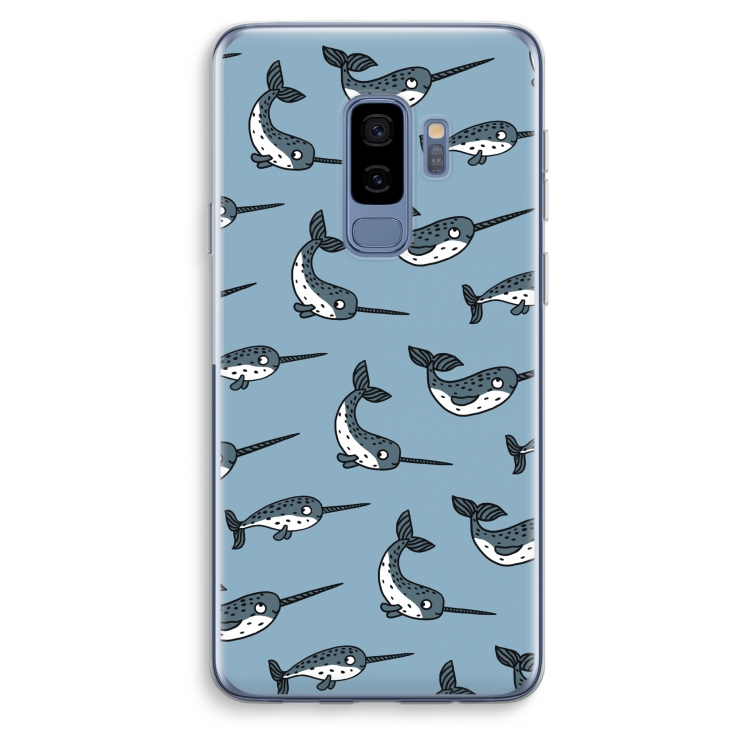 Narwhal: Samsung Galaxy S9 Plus Transparant Hoesje