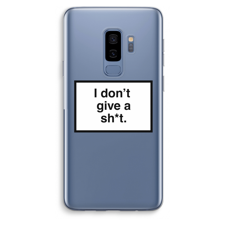Don't give a shit: Samsung Galaxy S9 Plus Transparant Hoesje
