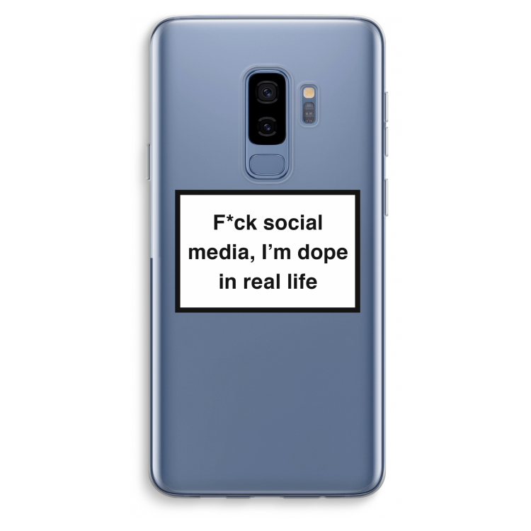 I'm dope: Samsung Galaxy S9 Plus Transparant Hoesje