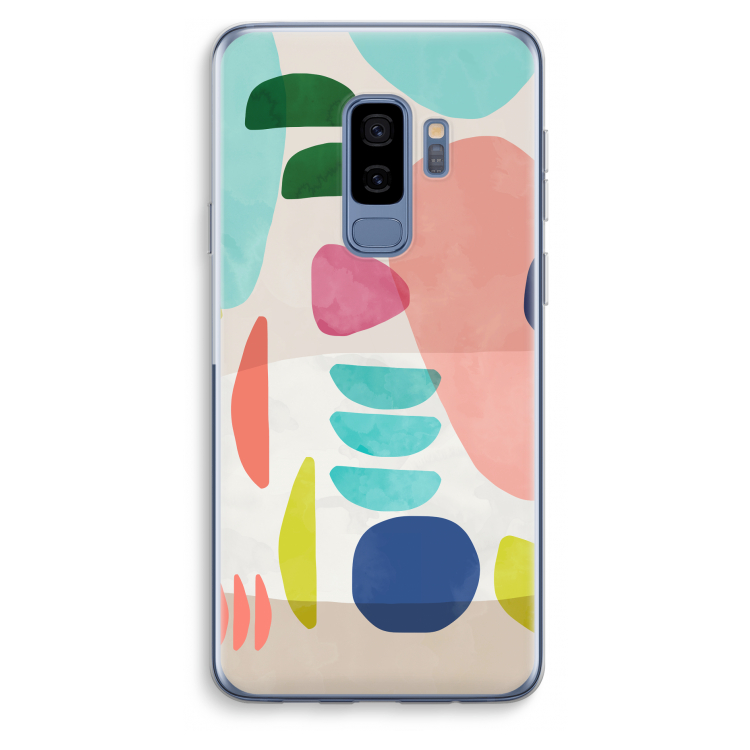 Bold Rounded Shapes: Samsung Galaxy S9 Plus Transparant Hoesje