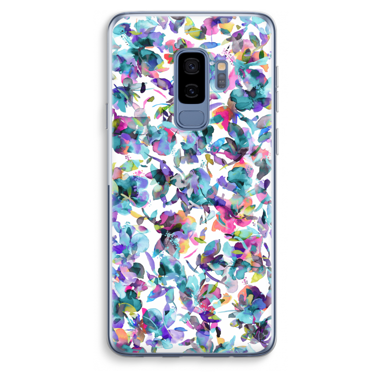 Hibiscus Flowers: Samsung Galaxy S9 Plus Transparant Hoesje