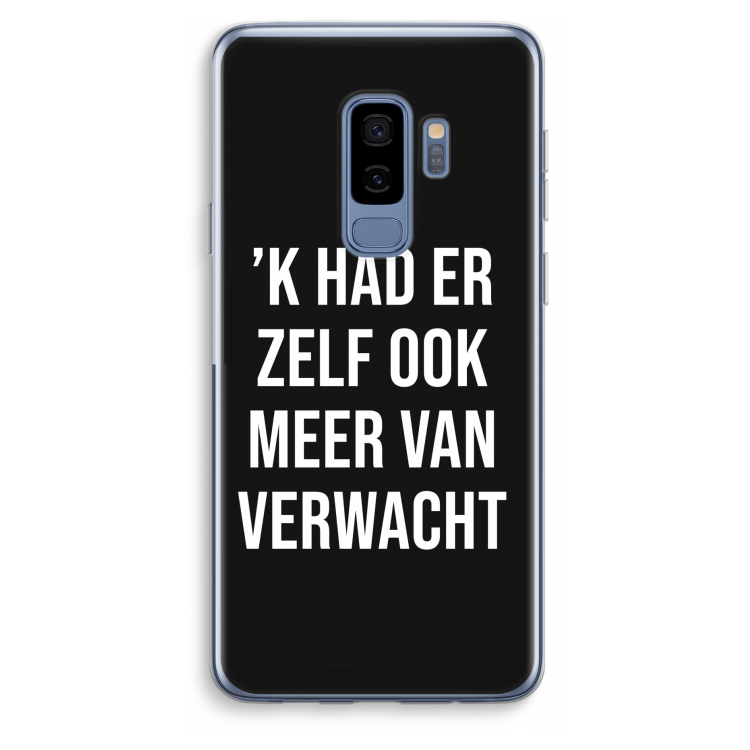 Meer verwacht - Zwart: Samsung Galaxy S9 Plus Transparant Hoesje