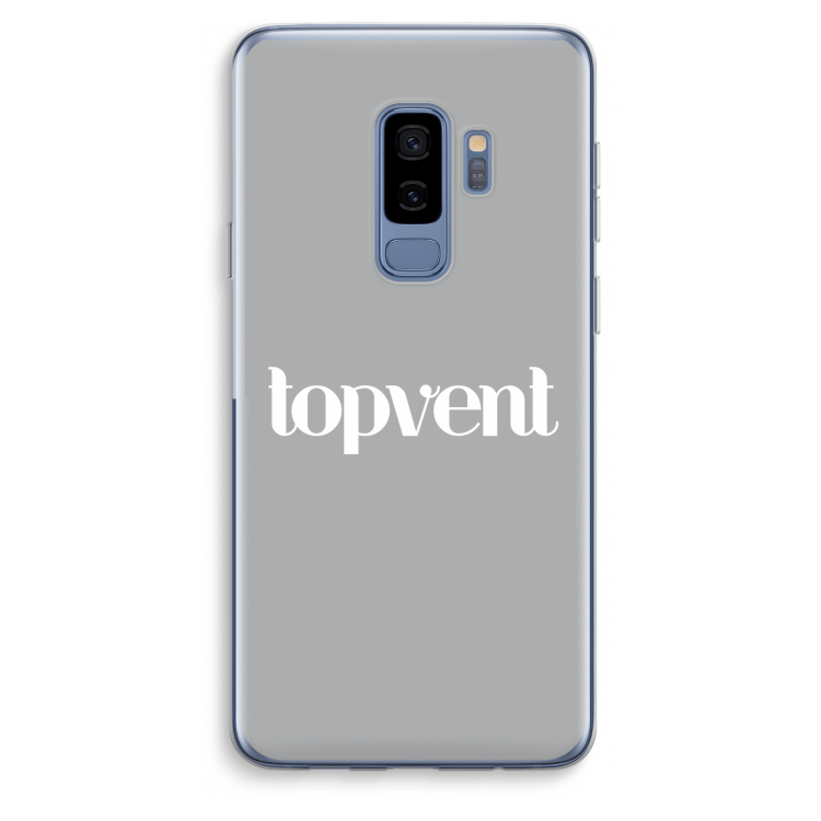 Topvent Grijs Wit: Samsung Galaxy S9 Plus Transparant Hoesje