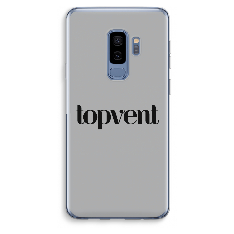Topvent Grijs Zwart: Samsung Galaxy S9 Plus Transparant Hoesje