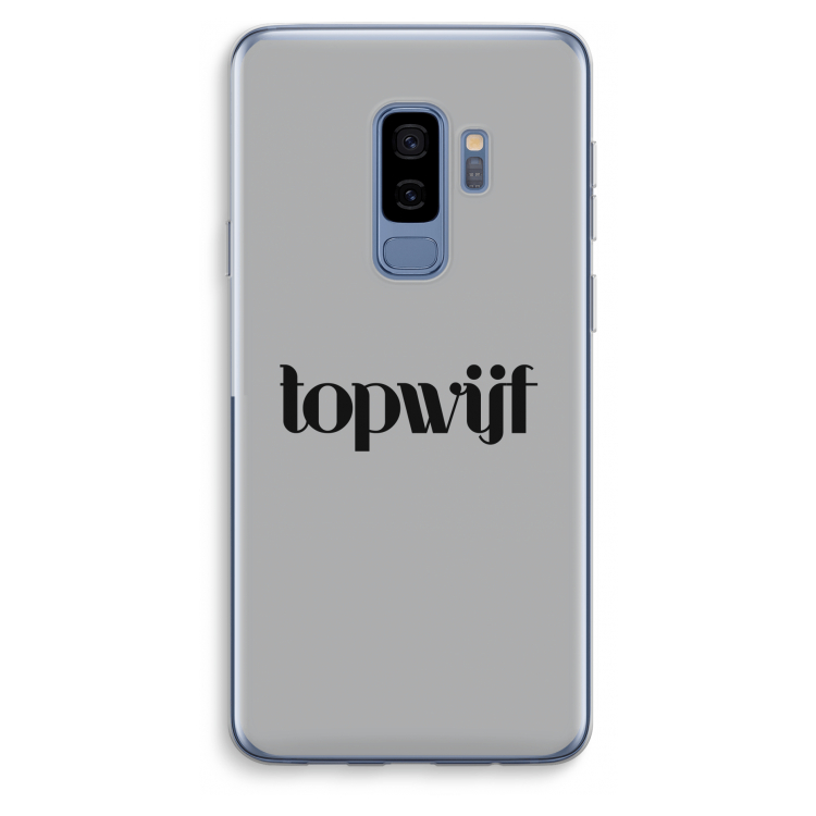 Topwijf Grijs Zwart: Samsung Galaxy S9 Plus Transparant Hoesje