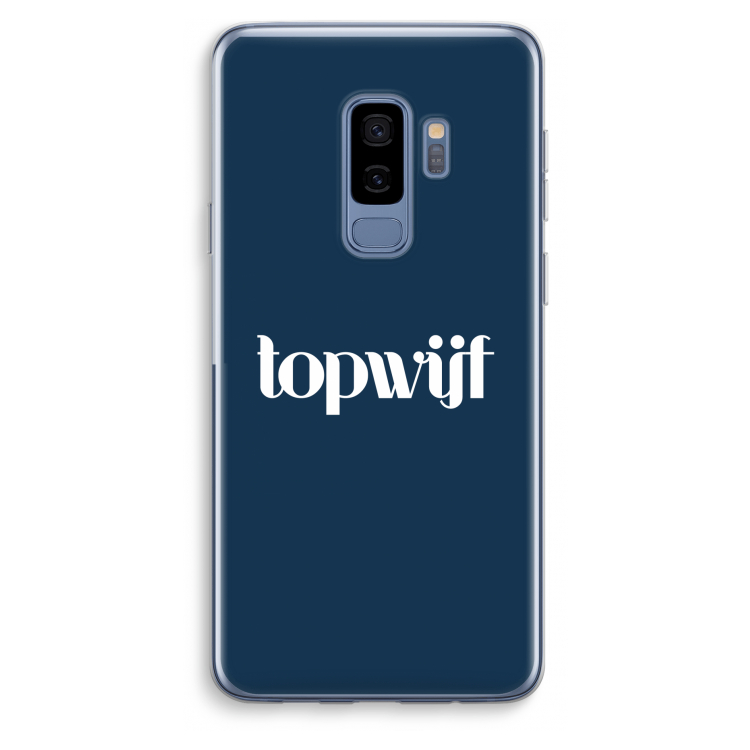 Topwijf Navy: Samsung Galaxy S9 Plus Transparant Hoesje