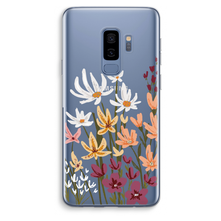Painted wildflowers: Samsung Galaxy S9 Plus Transparant Hoesje