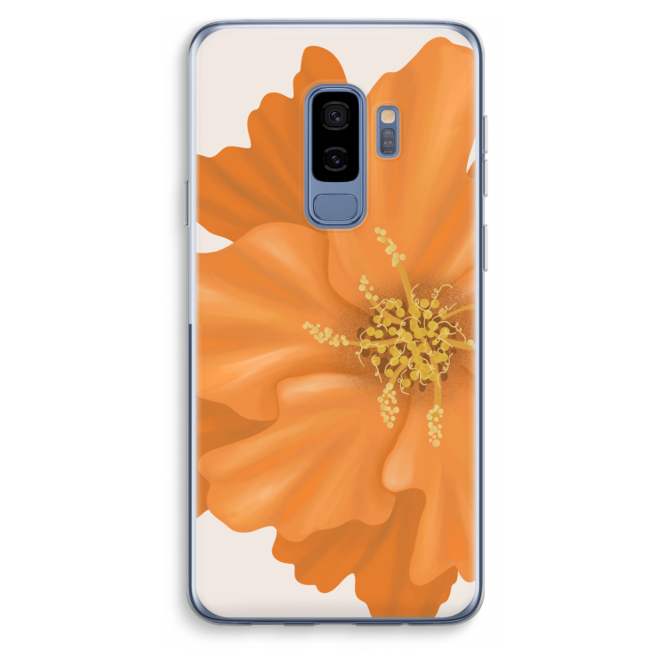 Orange Ellila flower: Samsung Galaxy S9 Plus Transparant Hoesje