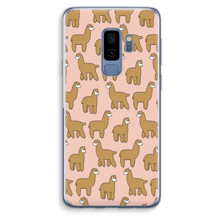 Alpacas: Samsung Galaxy S9 Plus Transparant Hoesje