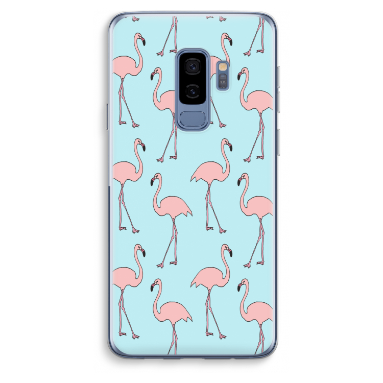 Anything Flamingoes: Samsung Galaxy S9 Plus Transparant Hoesje