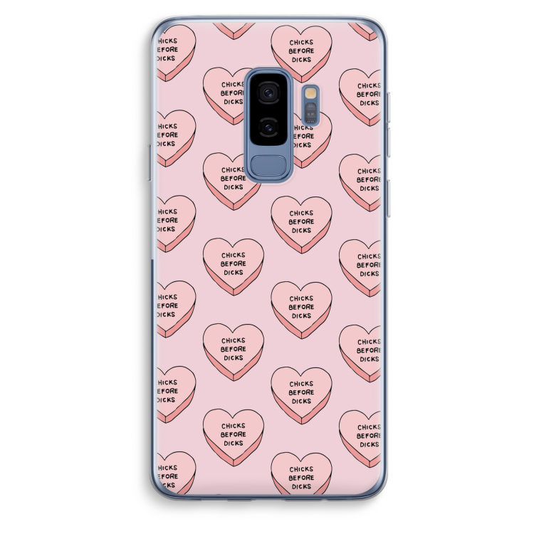 Chicks before dicks: Samsung Galaxy S9 Plus Transparant Hoesje
