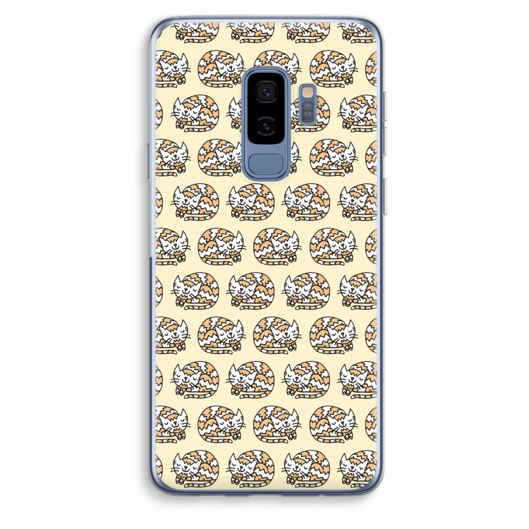 Slapende poes: Samsung Galaxy S9 Plus Transparant Hoesje