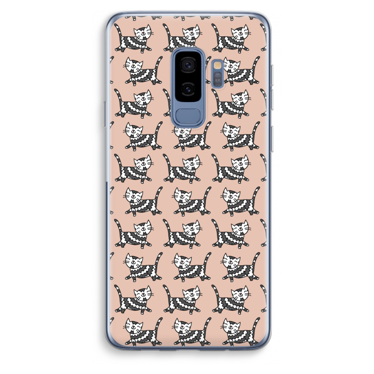 Zwarte poes: Samsung Galaxy S9 Plus Transparant Hoesje