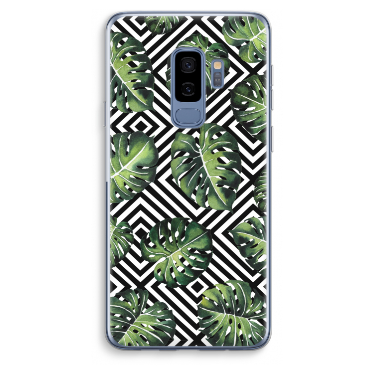 Geometrische jungle: Samsung Galaxy S9 Plus Transparant Hoesje