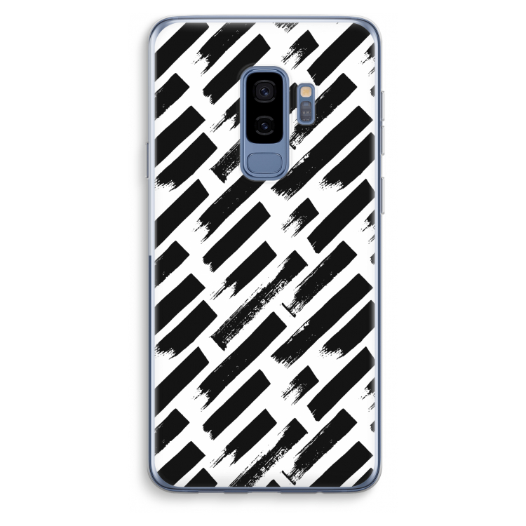 Zwarte vegen: Samsung Galaxy S9 Plus Transparant Hoesje