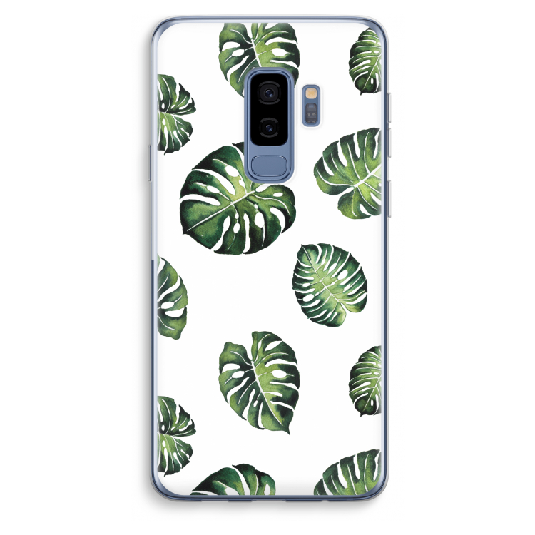 Tropische bladeren: Samsung Galaxy S9 Plus Transparant Hoesje