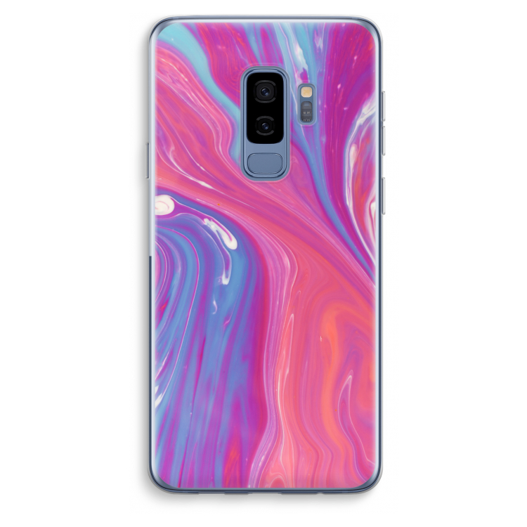 Paarse stroom: Samsung Galaxy S9 Plus Transparant Hoesje