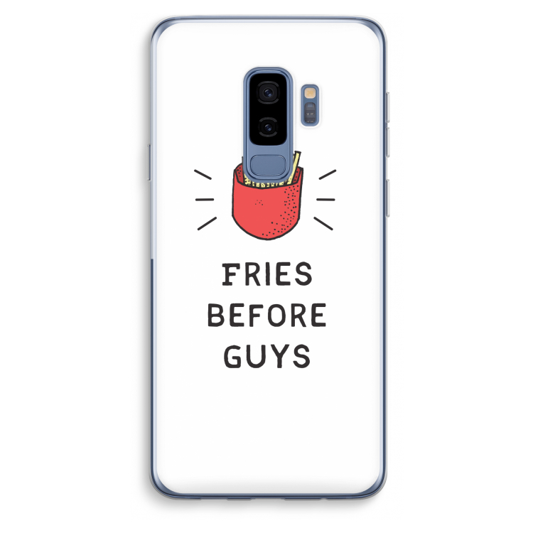 Fries before guys: Samsung Galaxy S9 Plus Transparant Hoesje