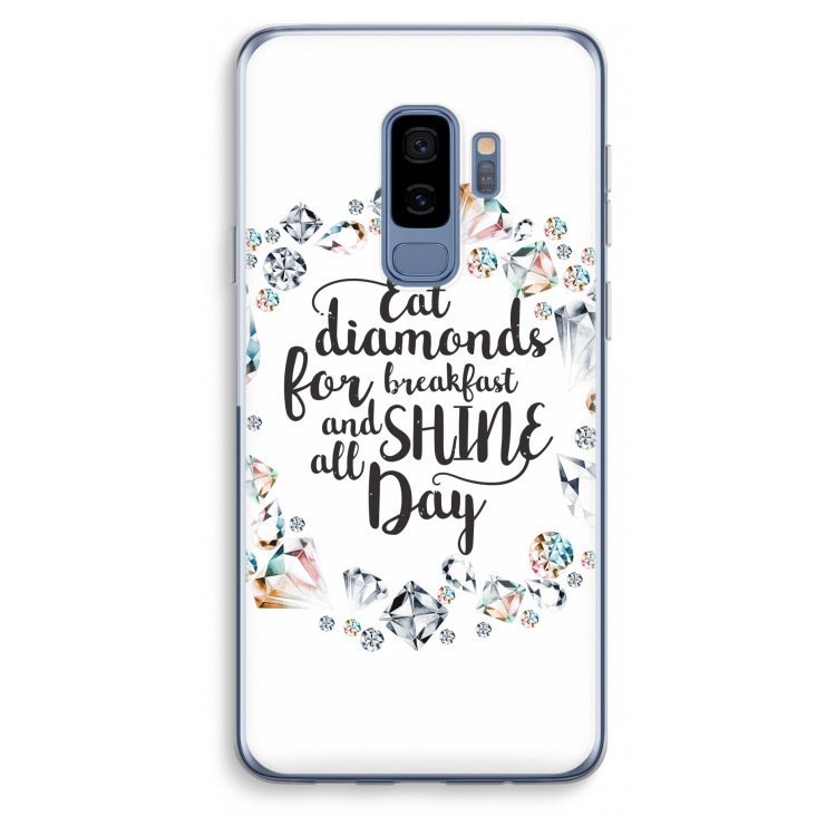 Diamonds: Samsung Galaxy S9 Plus Transparant Hoesje