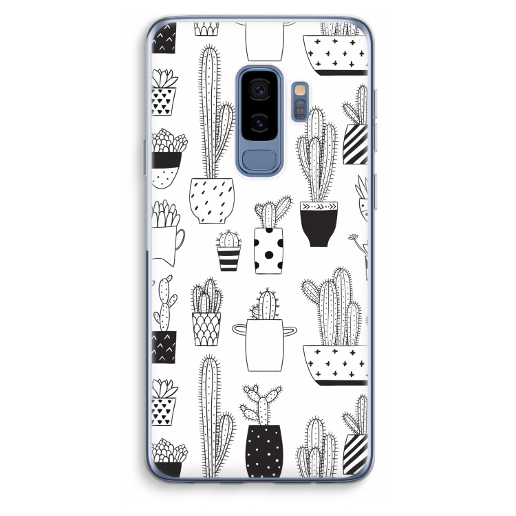 Cactusmotief: Samsung Galaxy S9 Plus Transparant Hoesje