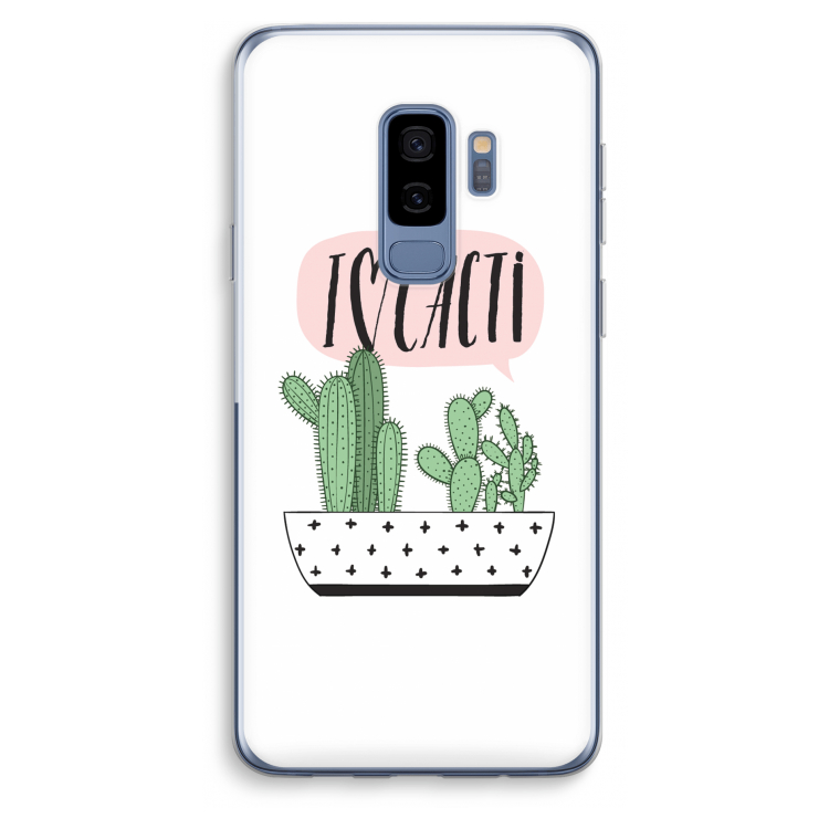 I love cacti: Samsung Galaxy S9 Plus Transparant Hoesje