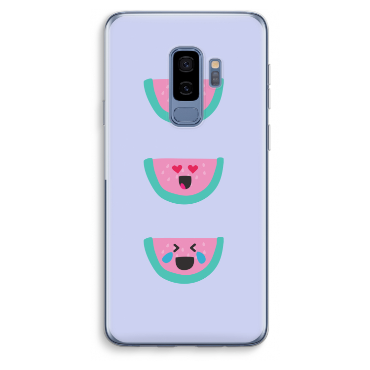Smiley watermeloen: Samsung Galaxy S9 Plus Transparant Hoesje