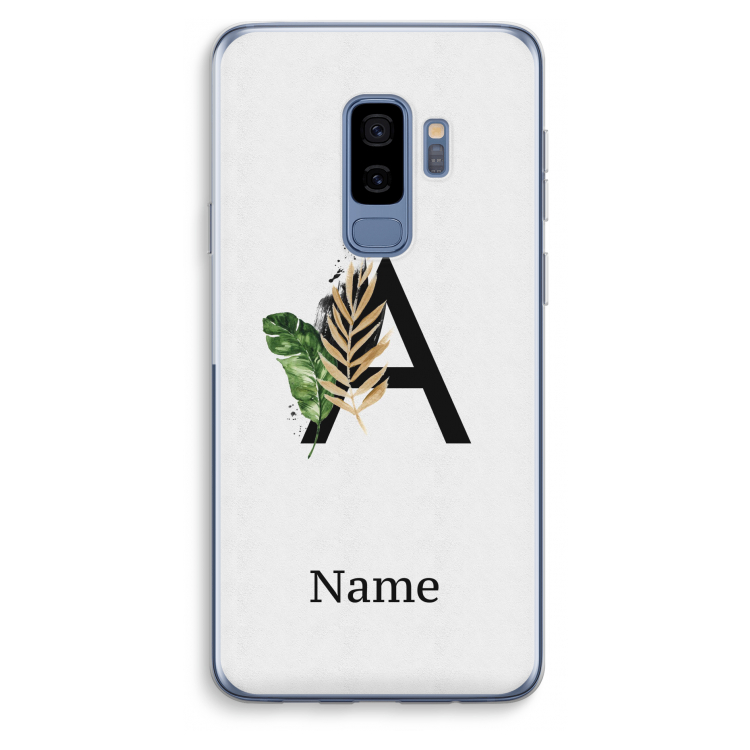 Charcoal Flora: Samsung Galaxy S9 Plus Transparant Hoesje