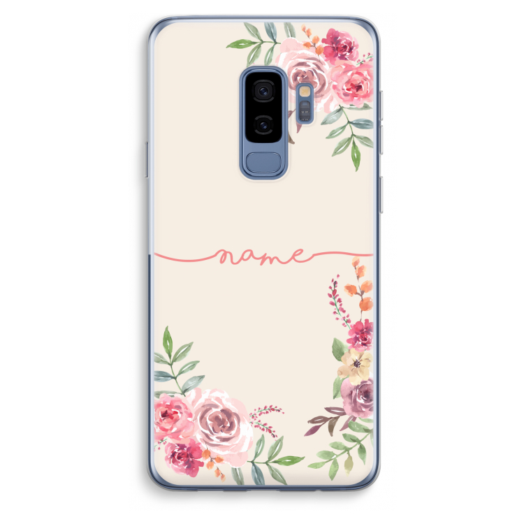 Rozen: Samsung Galaxy S9 Plus Transparant Hoesje