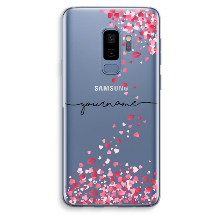 Hartjes en kusjes: Samsung Galaxy S9 Plus Transparant Hoesje