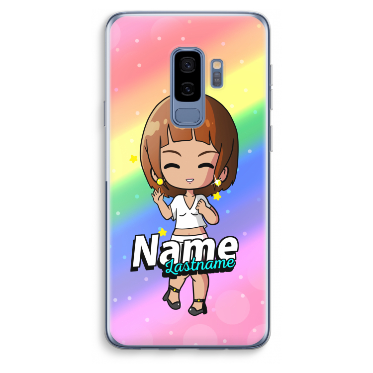 Chibi Maker vrouw: Samsung Galaxy S9 Plus Transparant Hoesje