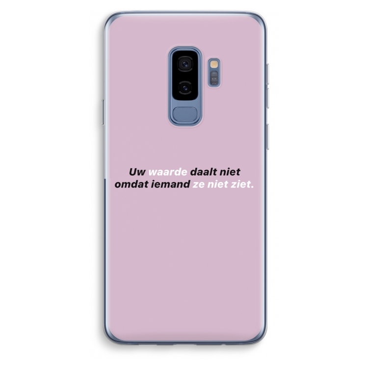 uw waarde daalt niet: Samsung Galaxy S9 Plus Transparant Hoesje