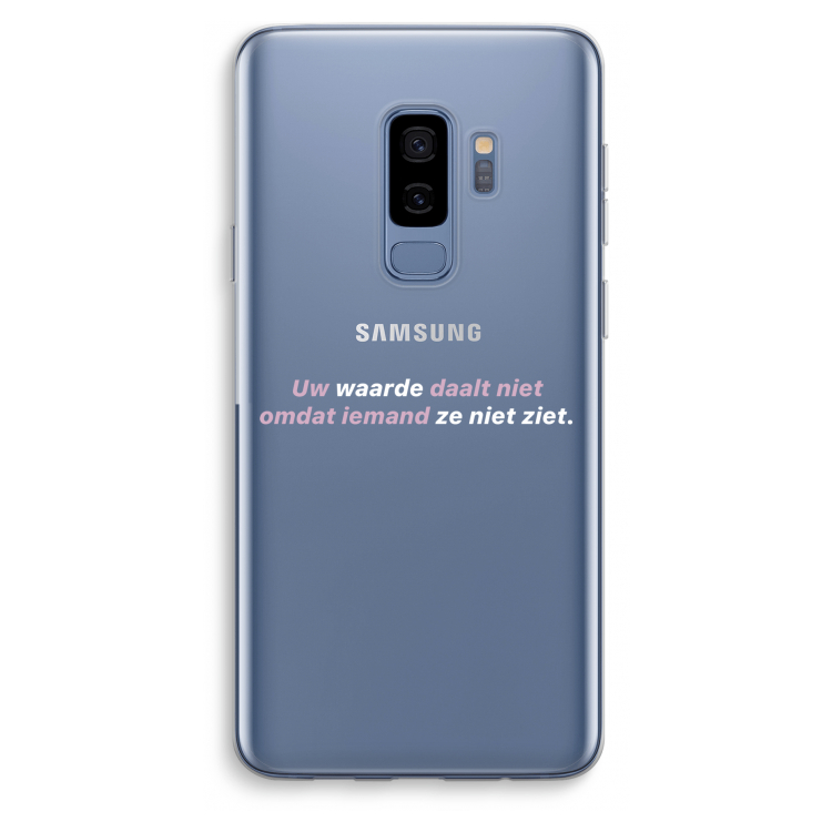 uw waarde daalt niet: Samsung Galaxy S9 Plus Transparant Hoesje
