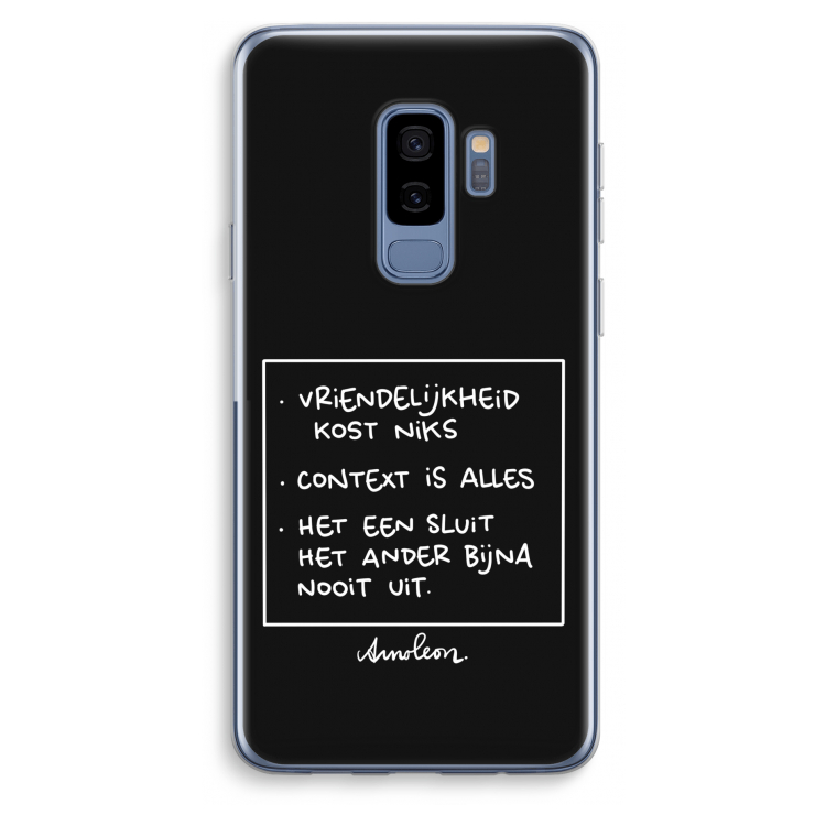 Mijn Motto's: Samsung Galaxy S9 Plus Transparant Hoesje