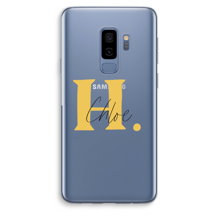 Amber Script: Samsung Galaxy S9 Plus Transparant Hoesje