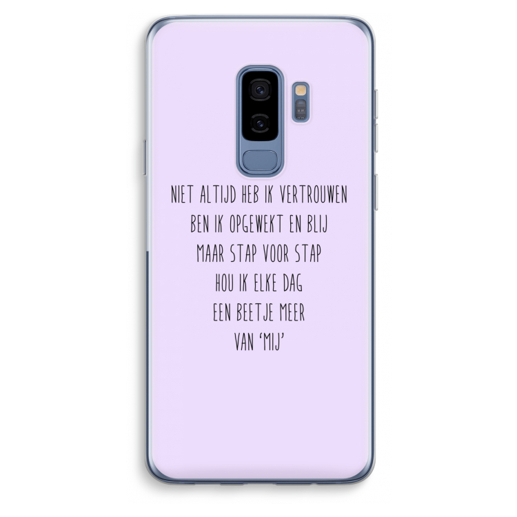 Zelfvertrouwen: Samsung Galaxy S9 Plus Transparant Hoesje