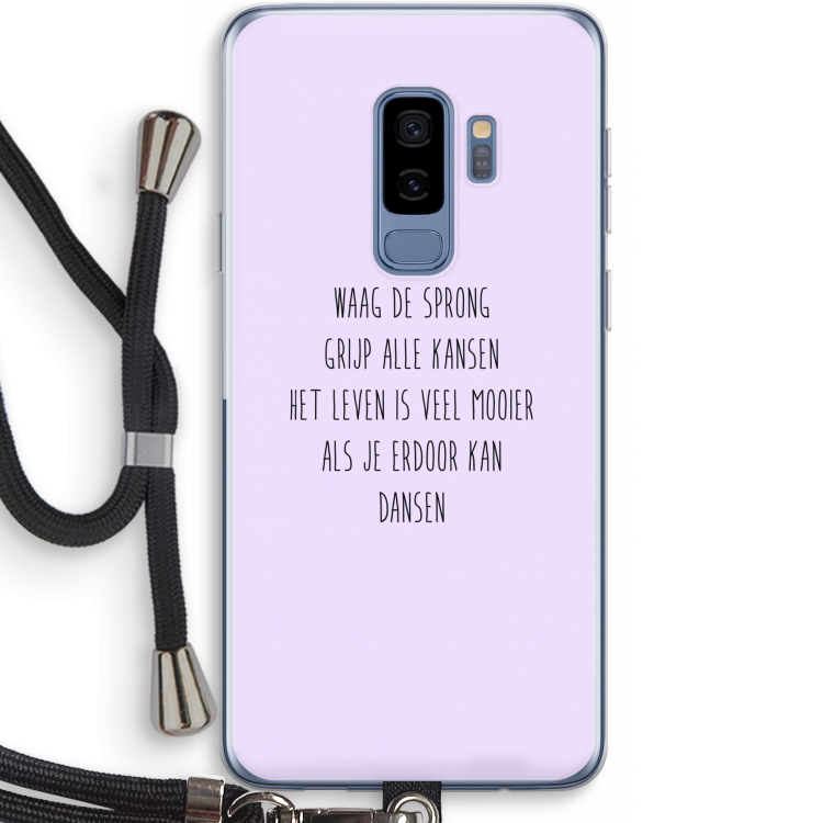 Sprong: Samsung Galaxy S9 Plus Transparant Hoesje met koord