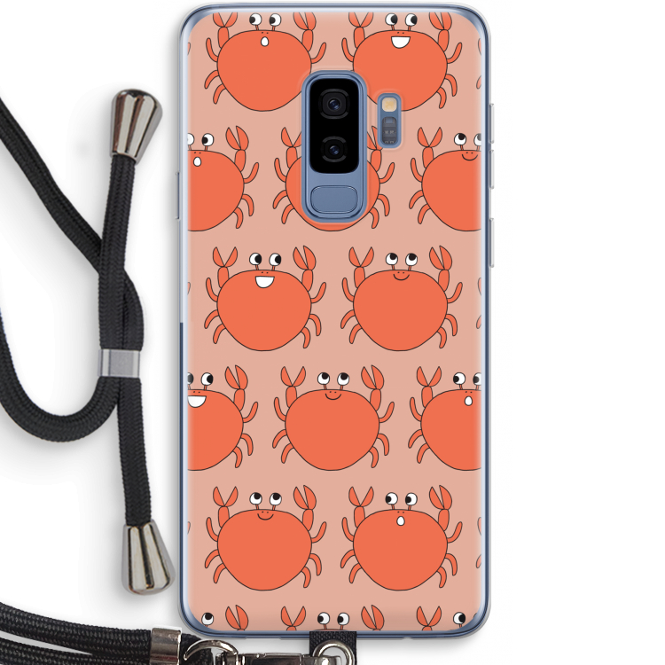 Krab: Samsung Galaxy S9 Plus Transparant Hoesje met koord