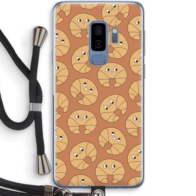Croissant: Samsung Galaxy S9 Plus Transparant Hoesje met koord