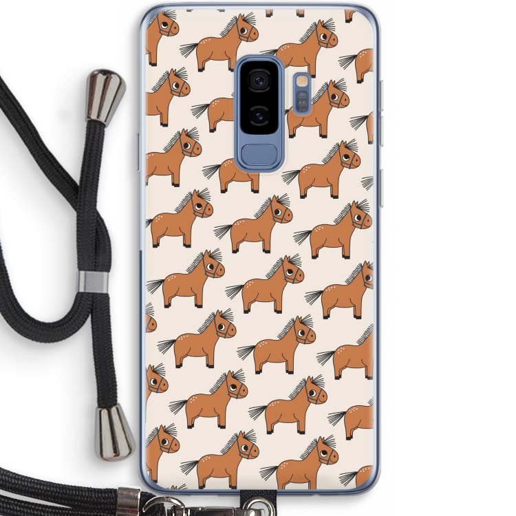 Pony: Samsung Galaxy S9 Plus Transparant Hoesje met koord