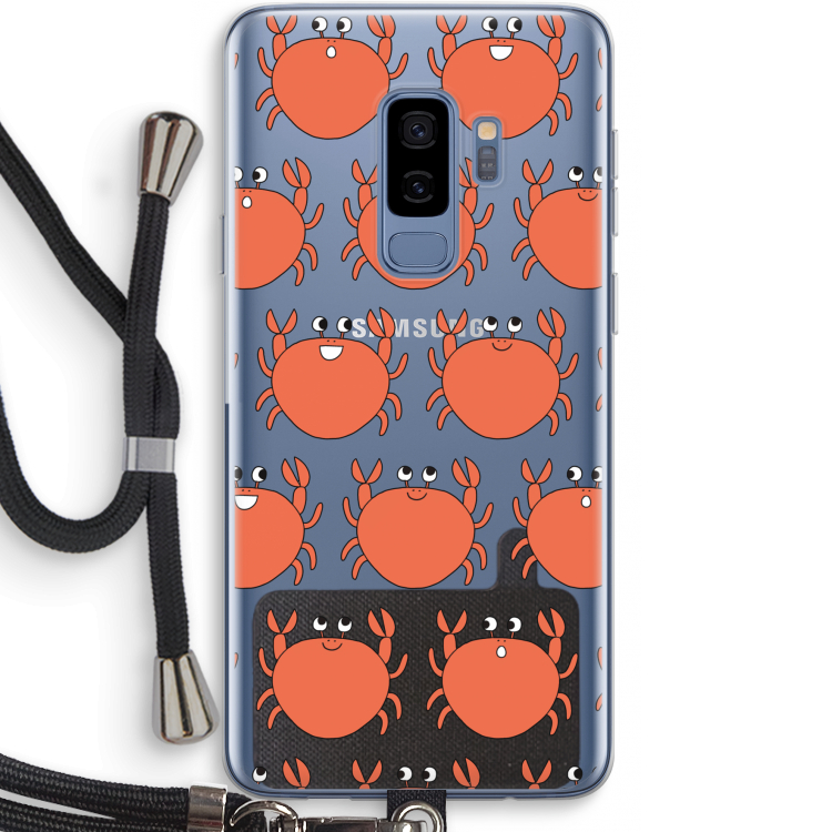Krab: Samsung Galaxy S9 Plus Transparant Hoesje met koord
