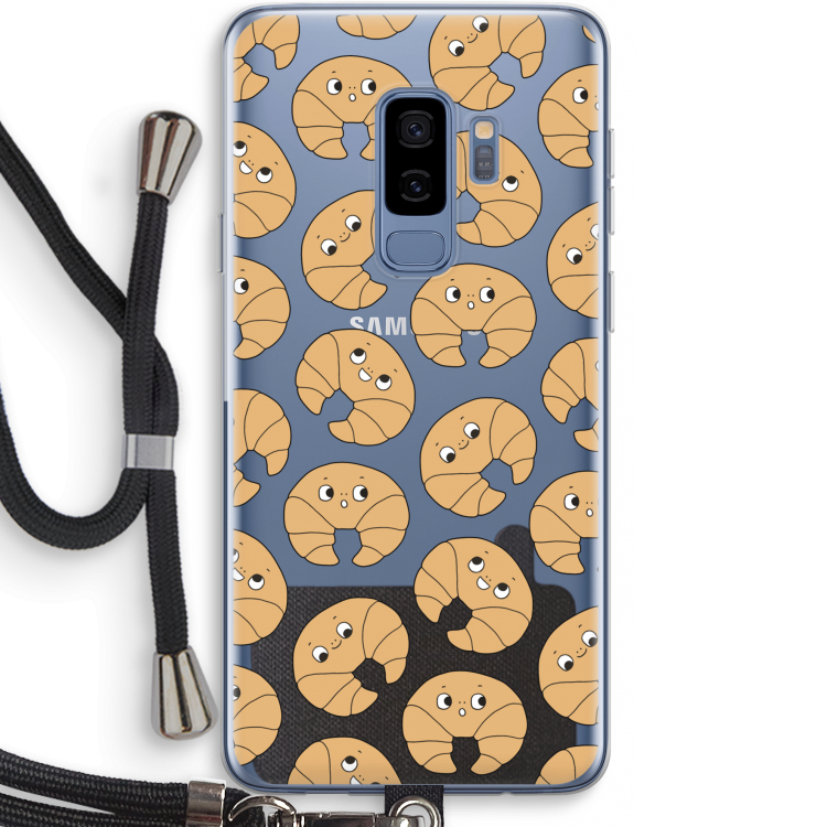 Croissant: Samsung Galaxy S9 Plus Transparant Hoesje met koord