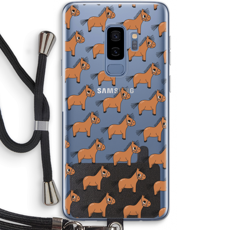 Pony: Samsung Galaxy S9 Plus Transparant Hoesje met koord