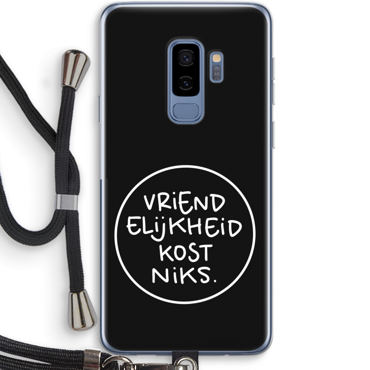 Vriendelijkheid: Samsung Galaxy S9 Plus Transparant Hoesje met koord