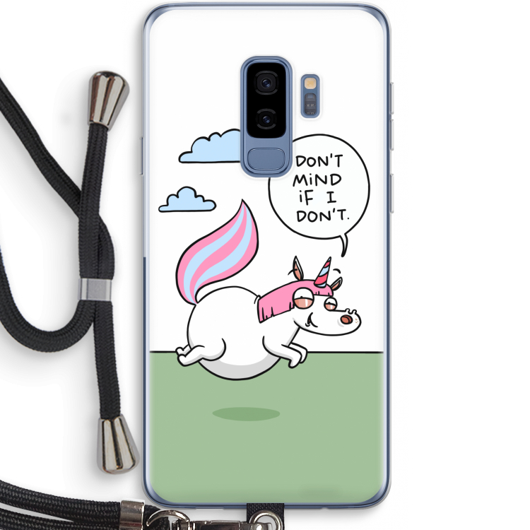 Unicorn: Samsung Galaxy S9 Plus Transparant Hoesje met koord