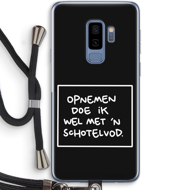 Schotelvod: Samsung Galaxy S9 Plus Transparant Hoesje met koord