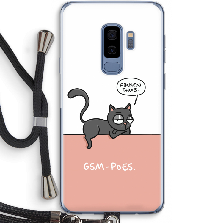 GSM poes: Samsung Galaxy S9 Plus Transparant Hoesje met koord