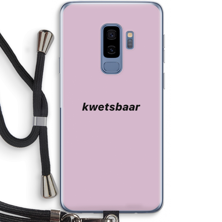 kwetsbaar: Samsung Galaxy S9 Plus Transparant Hoesje met koord